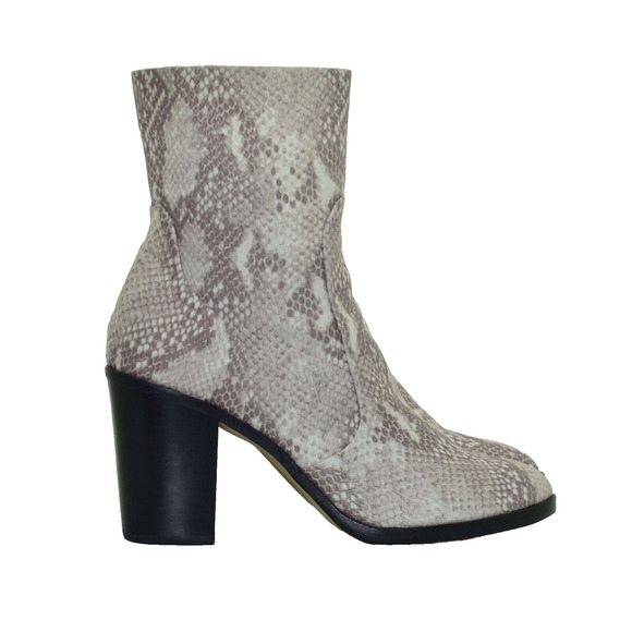 B5 NEW DOLCE VITA Samie Snake Print Leather Ankle-High Block Heel Bootie Sz 9.5 - Picture 2 of 8